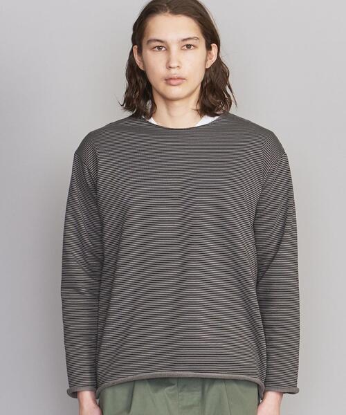 BEAUTY&YOUTH UNITED ARROWS（ビューティーアンドユースユナイテッドアローズ）の「BY カットオフ ミジンボーダー カットソー（Tシャツ/カットソー・メンズ・ネイビー/ベージュ/ダークグレー・SMALL/MEDIUM/LARGE/X-LARGE）」の10枚目の写真