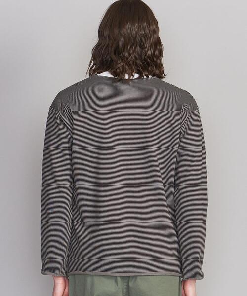 BEAUTY&YOUTH UNITED ARROWS（ビューティーアンドユースユナイテッドアローズ）の「BY カットオフ ミジンボーダー カットソー（Tシャツ/カットソー・メンズ・ネイビー/ベージュ/ダークグレー・SMALL/MEDIUM/LARGE/X-LARGE）」の12枚目の写真