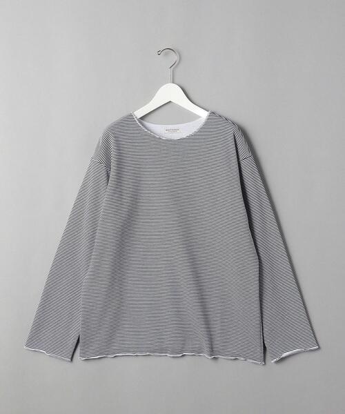 BEAUTY&YOUTH UNITED ARROWS（ビューティーアンドユースユナイテッドアローズ）の「BY カットオフ ミジンボーダー カットソー（Tシャツ/カットソー・メンズ・ネイビー/ベージュ/ダークグレー・SMALL/MEDIUM/LARGE/X-LARGE）」の20枚目の写真