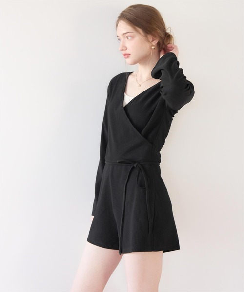 SEA DRESS(シードレス)の「カシュクールオールインワン/ラッシュガード/水着(ラッシュガード・レディース・ブラック/ピンク系その他/カーキ・L/S/M)」の5枚目の写真
