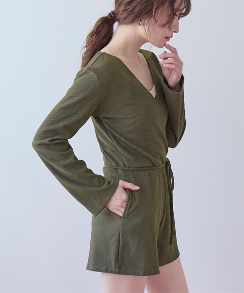 SEA DRESS(シードレス)の「カシュクールオールインワン/ラッシュガード/水着(ラッシュガード・レディース・ブラック/ピンク系その他/カーキ・L/S/M)」の8枚目の写真