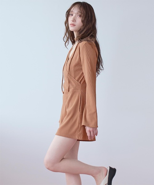 SEA DRESS(シードレス)の「カシュクールオールインワン/ラッシュガード/水着(ラッシュガード・レディース・ブラック/ピンク系その他/カーキ・L/S/M)」の14枚目の写真