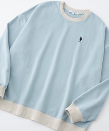 U.S. POLO ASSN. / ユーエスポロアッスン 別注 ビッグシルエット ロゴ刺繍 裏毛プルオーバースウェット