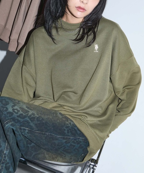 U.S. POLO ASSN.(ユーエスポロアッスン)の「U.S. POLO ASSN. / ユーエスポロアッスン 別注 ビッグシルエット ロゴ刺繍 裏毛プルオーバースウェット(スウェット・メンズ・ベージュ/ネイビー/ブラック/サックスブルー/ラベンダー/ホワイト/ブルー/ダークグレー/杢グレー/ブラウン/ライトグレー/ブラック系その他/グレー系その他/グリーン/ライトイエロー/ブルー系その他/ピンク系/ライトブルー/ライトグリーン/ライトパープル/オレンジ/グリーン系/グレー系その他2/ワインレッド/オレンジ系/パープル/アイボリー/キャメル/ブルー系/ミント/オートミール/レッド/ダークブラウン/プラム/オリーブ/モカ・L/M/S/XL)」の15枚目の写真