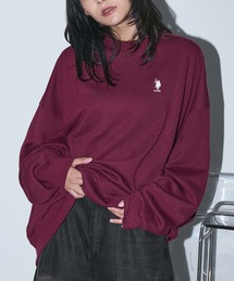 U.S. POLO ASSN. / ユーエスポロアッスン 別注 ビッグシルエット ロゴ刺繍 裏毛プルオーバースウェット
