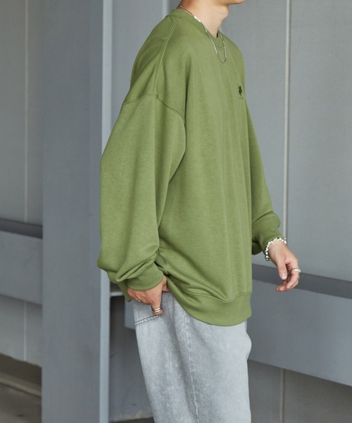 U.S. POLO ASSN.(ユーエスポロアッスン)の「U.S. POLO ASSN. / ユーエスポロアッスン 別注 ビッグシルエット ロゴ刺繍 裏毛プルオーバースウェット(スウェット・メンズ・ベージュ/ネイビー/ブラック/サックスブルー/ラベンダー/ホワイト/ブルー/ダークグレー/杢グレー/ブラウン/ライトグレー/ブラック系その他/グレー系その他/グリーン/ライトイエロー/ブルー系その他/ピンク系/ライトブルー/ライトグリーン/ライトパープル/オレンジ/グリーン系/グレー系その他2/ワインレッド/オレンジ系/パープル/アイボリー/キャメル/ブルー系/ミント/オートミール/レッド/ダークブラウン・L/M/S/XL)」の15枚目の写真