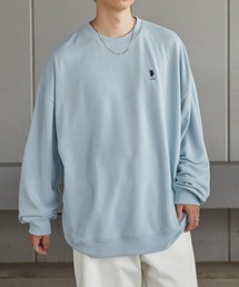 U.S. POLO ASSN. / ユーエスポロアッスン 別注 ビッグシルエット ロゴ刺繍 裏毛プルオーバースウェット