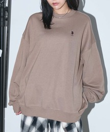 U.S. POLO ASSN. / ユーエスポロアッスン 別注 ビッグシルエット ロゴ刺繍 裏毛プルオーバースウェット