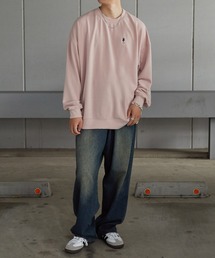 U.S. POLO ASSN.（ユーエスポロアッスン）の「U.S. POLO ASSN. / ユーエスポロアッスン 別注 ビッグシルエット ロゴ刺繍 裏毛プルオーバースウェット（スウェット）」