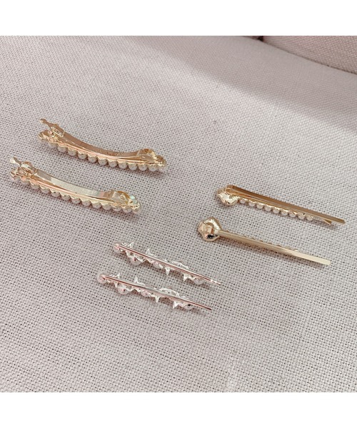 lilLilly（リルリリー）の「シャルヘアピンセット（ヘアピン・レディース・ゴールド・FREE）」の4枚目の写真