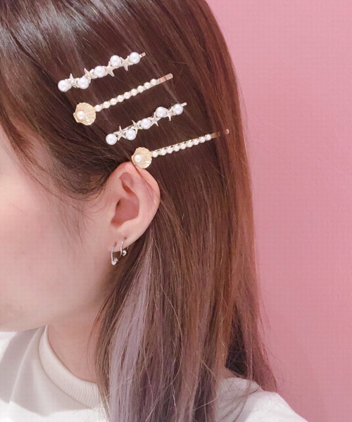 lilLilly（リルリリー）の「シャルヘアピンセット（ヘアピン・レディース・ゴールド・FREE）」の5枚目の写真