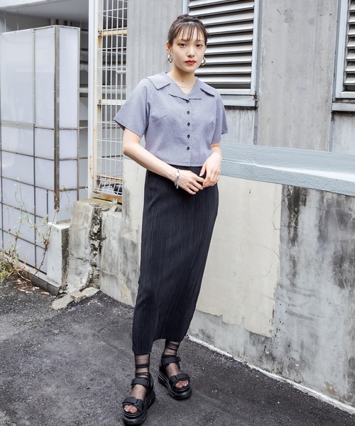 RASVOA（ラスボア）の「【WEB限定】ミニプリーツタイトロングスカート（スカート・レディース・ブラック/イエロー/アイボリー・FREE）」の21枚目の写真