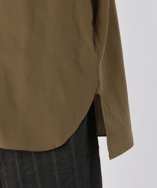 blurhms（ブラームス）の「【blurhms】シャンブレースタンドカラーシャツ MEN（シャツ/ブラウス・メンズ・ブラウン系その他/チャコール・2/3）」の3枚目の写真