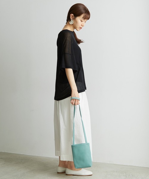 note et silence （ノートエシロンス）の「.◇バレンシア　BAG　S（ショルダーバッグ・レディース・ライトグレー/ライトブルー/ブラック・FREE）」の7枚目の写真