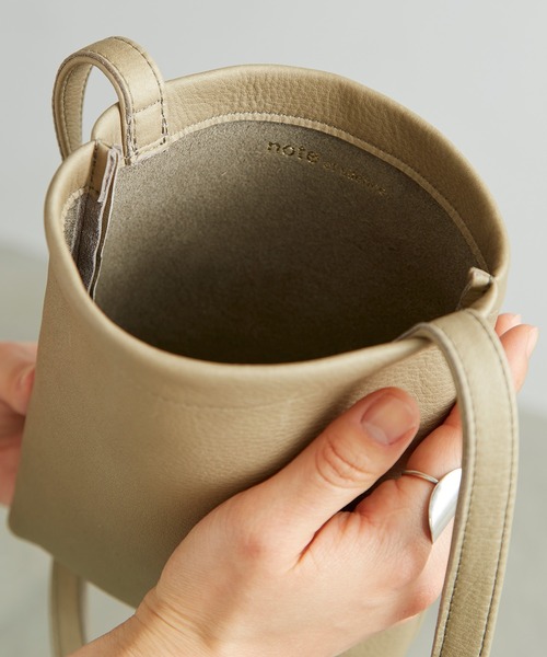 note et silence （ノートエシロンス）の「.◇バレンシア　BAG　S（ショルダーバッグ・レディース・ライトグレー/ライトブルー/ブラック・FREE）」の8枚目の写真