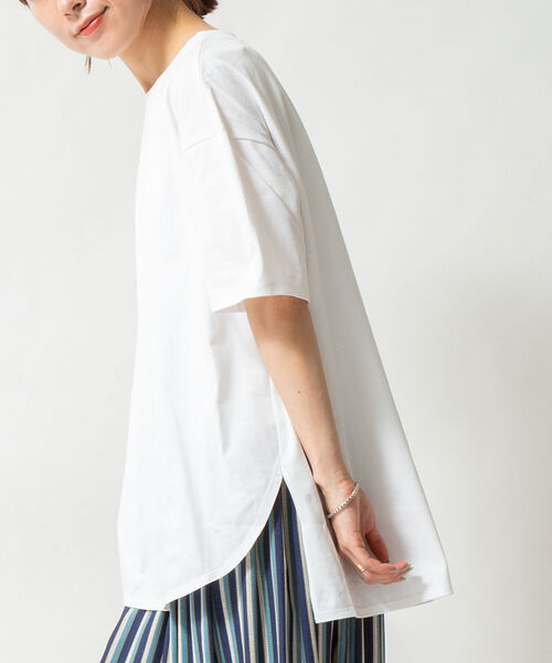NOLLEY’S（ノーリーズ）の「ヴィンテージ天竺コクーンスリーブT（Tシャツ/カットソー・レディース・ホワイト/ブラック/ライトパープル・FREE）」の2枚目の写真