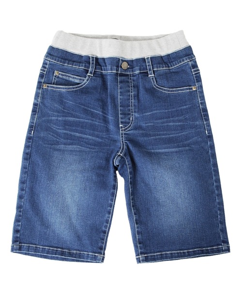 GLAZOS（グラソス）の「接触冷感デニム・ハーフパンツ（デニムパンツ・キッズ・ライトブルー/ホワイト/ブルー・160cm/130cm/170cm/140cm/150cm）」の3枚目の写真