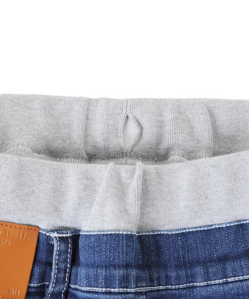 GLAZOS（グラソス）の「接触冷感デニム・ハーフパンツ（デニムパンツ・キッズ・ライトブルー/ホワイト/ブルー・160cm/130cm/170cm/140cm/150cm）」の14枚目の写真