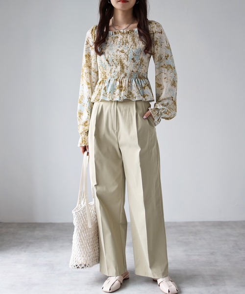 4youstory(フォーユーストーリー)の「オフショル柄ブラウス(シャツ/ブラウス・レディース・ブルー/グリーン/レッド・FREE)」の9枚目の写真