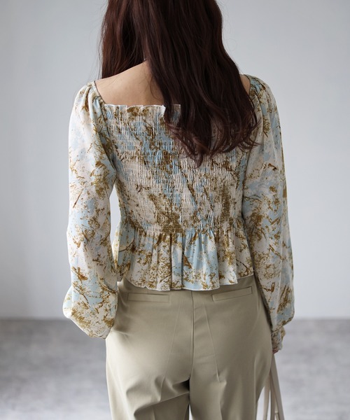 4youstory(フォーユーストーリー)の「オフショル柄ブラウス(シャツ/ブラウス・レディース・ブルー/グリーン/レッド・FREE)」の4枚目の写真