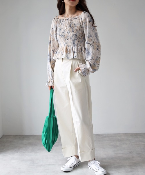 4youstory(フォーユーストーリー)の「オフショル柄ブラウス(シャツ/ブラウス・レディース・ブルー/グリーン/レッド・FREE)」の8枚目の写真