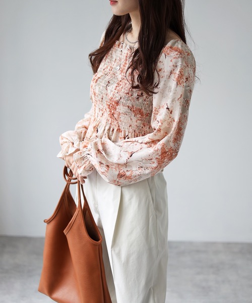 4youstory(フォーユーストーリー)の「オフショル柄ブラウス(シャツ/ブラウス・レディース・ブルー/グリーン/レッド・FREE)」の5枚目の写真