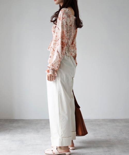 4youstory(フォーユーストーリー)の「オフショル柄ブラウス(シャツ/ブラウス・レディース・ブルー/グリーン/レッド・FREE)」の7枚目の写真