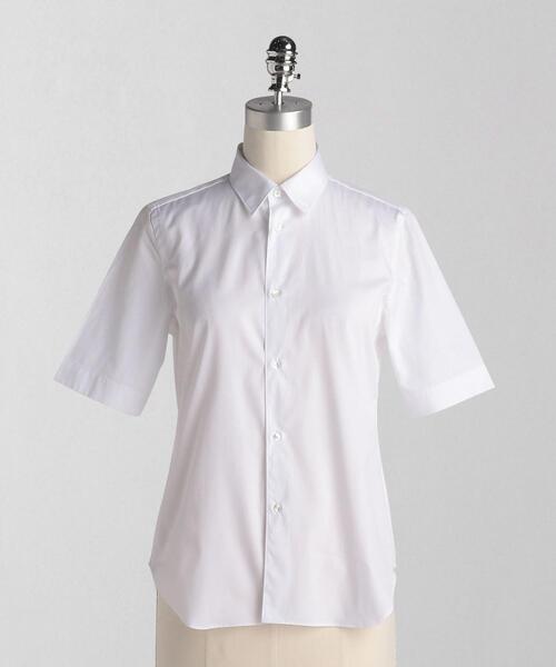 LOEFF（ロエフ）の「＜LOEFF（ロエフ）＞ コットンブロード ショートスリーブ レギュラーシャツ（シャツ/ブラウス・レディース・ホワイト/その他1・1/0）」の2枚目の写真