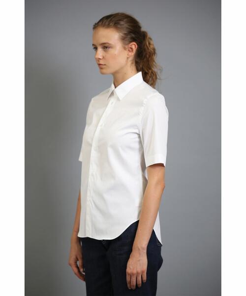 LOEFF（ロエフ）の「＜LOEFF（ロエフ）＞ コットンブロード ショートスリーブ レギュラーシャツ（シャツ/ブラウス・レディース・ホワイト/その他1・1/0）」の9枚目の写真