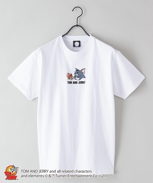JEANS MATE（ジーンズメイト）の「【TOM AND JERRY/トムとジェリー】 別注プリントTシャツ（Tシャツ/カットソー・メンズ・ホワイト/ベージュ/ブルー/ブラック/ピンク/ホワイト系その他/ベージュ系その他/ピンク系その他/その他2/その他1・LARGE/MEDIUM/SMALL/X-LARGE）」の3枚目の写真