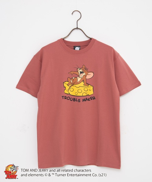 JEANS MATE（ジーンズメイト）の「【TOM AND JERRY/トムとジェリー】 別注プリントTシャツ（Tシャツ/カットソー・メンズ・ホワイト/ベージュ/ブルー/ブラック/ピンク/ホワイト系その他/ベージュ系その他/ピンク系その他/その他2/その他1・LARGE/MEDIUM/SMALL/X-LARGE）」の9枚目の写真