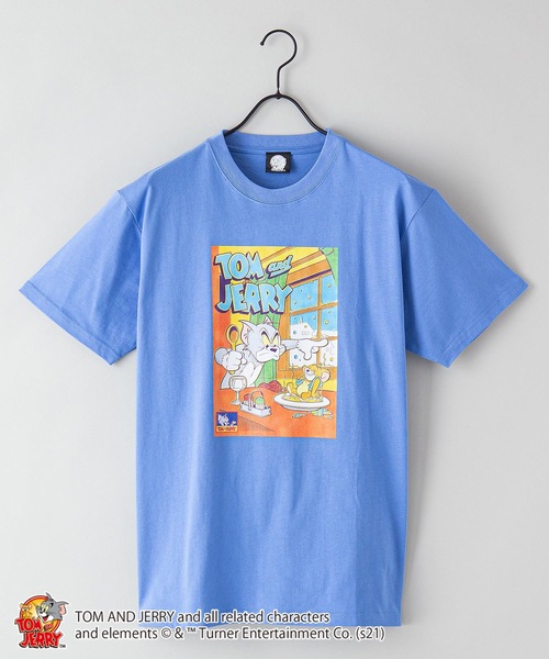 JEANS MATE（ジーンズメイト）の「【TOM AND JERRY/トムとジェリー】 別注プリントTシャツ（Tシャツ/カットソー・メンズ・ホワイト/ベージュ/ブルー/ブラック/ピンク/ホワイト系その他/ベージュ系その他/ピンク系その他/その他2/その他1・LARGE/MEDIUM/SMALL/X-LARGE）」の7枚目の写真