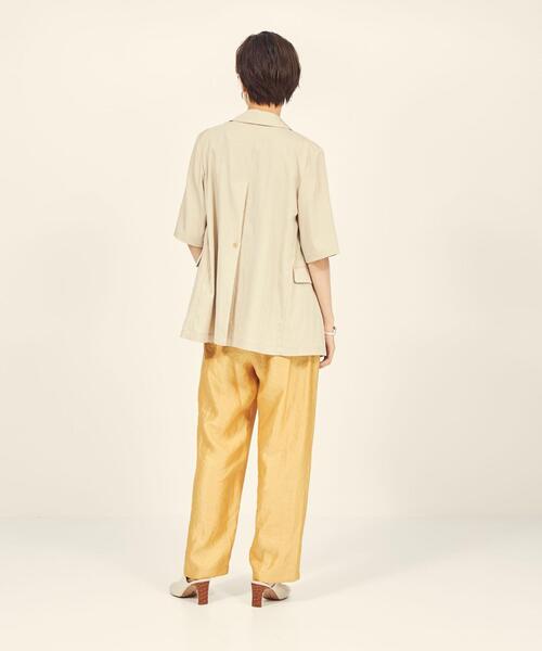 BRACTMENT（ブラクトメント）の「『BRACTMENT(ブラクトメント)』 BM シャイニー ドロストパンツ（その他パンツ・レディース・ダークグレー/イエロー・FREE）」の4枚目の写真