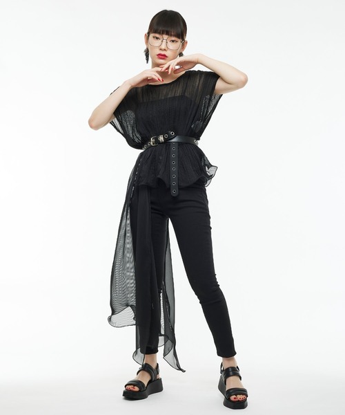 Narcissus（ナルシス）の「【Narcissus】アシメトップス（シャツ/ブラウス・レディース・ホワイト/ベージュ/ブラック・FREE）」の3枚目の写真