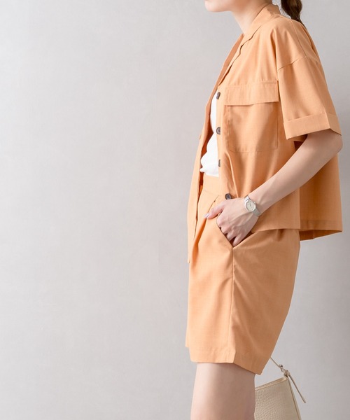 SpRay（スプレイ）の「オープンカラー　セットアップ（セットアップ・レディース・ベージュ/イエロー/オレンジ/ブルー・FREE）」の15枚目の写真