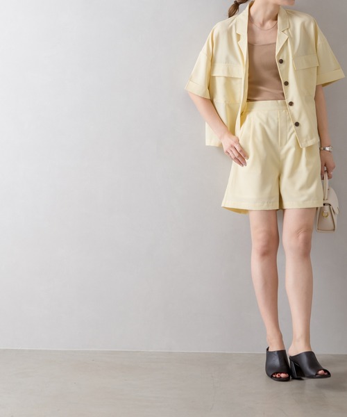 SpRay（スプレイ）の「オープンカラー　セットアップ（セットアップ・レディース・ベージュ/イエロー/オレンジ/ブルー・FREE）」の11枚目の写真