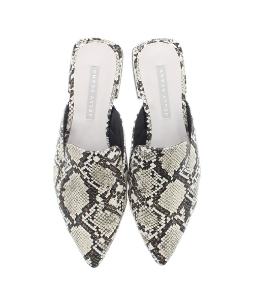 JELLY BEANS（ジェリービーンズ）の「オペラカットスリッパミュール(204-32671)JELLY BEANS(ジェリービーンズ)（サンダル・レディース・ベージュ/パイソン/ブラック・L/S/M）」の17枚目の写真