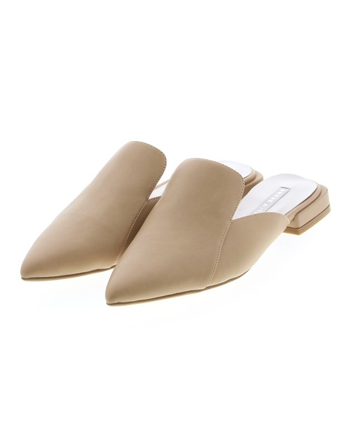 JELLY BEANS（ジェリービーンズ）の「オペラカットスリッパミュール(204-32671)JELLY BEANS(ジェリービーンズ)（サンダル・レディース・ベージュ/パイソン/ブラック・L/S/M）」の5枚目の写真