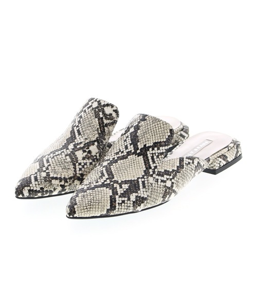 JELLY BEANS（ジェリービーンズ）の「オペラカットスリッパミュール(204-32671)JELLY BEANS(ジェリービーンズ)（サンダル・レディース・ベージュ/パイソン/ブラック・L/S/M）」の14枚目の写真