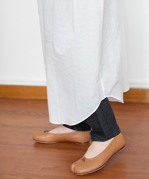 MARECHAL TERRE（マルシャルテル）の「【ZOZO限定】フリルシャツワンピース（シャツワンピース・レディース・ホワイト/ブラック/ストライプ・MEDIUM）」の7枚目の写真