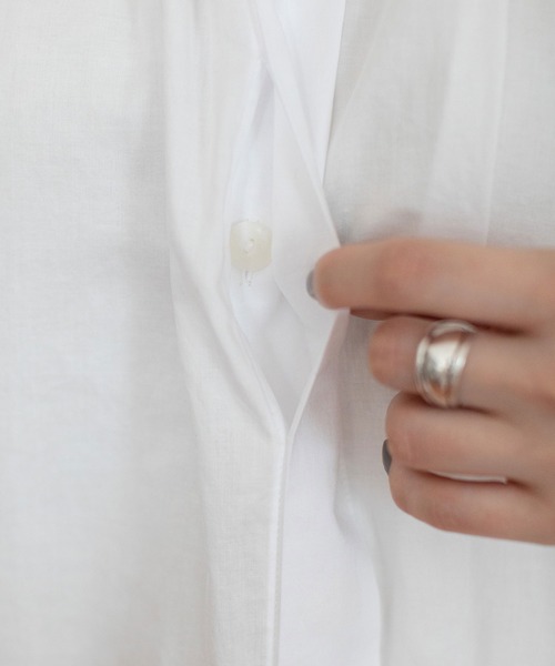 MARECHAL TERRE（マルシャルテル）の「【ZOZO限定】フリルシャツワンピース（シャツワンピース・レディース・ホワイト/ブラック/ストライプ・MEDIUM）」の17枚目の写真