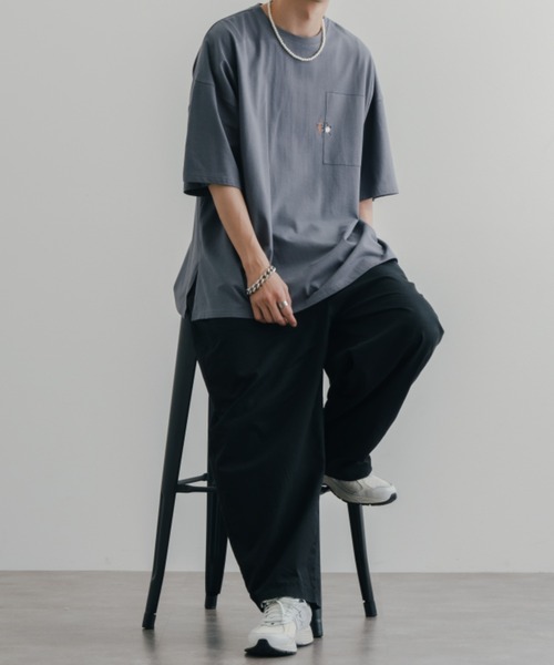 epnok(エプノック)の「サイドスリットepTシャツ(Tシャツ/カットソー・メンズ・ブラウン/オフホワイト/グレイッシュブルー・SMALL/MEDIUM/LARGE)」の13枚目の写真