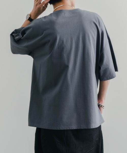 epnok(エプノック)の「サイドスリットepTシャツ(Tシャツ/カットソー・メンズ・ブラウン/オフホワイト/グレイッシュブルー・SMALL/MEDIUM/LARGE)」の7枚目の写真