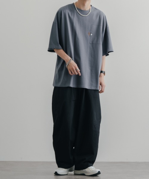 epnok(エプノック)の「サイドスリットepTシャツ(Tシャツ/カットソー・メンズ・ブラウン/オフホワイト/グレイッシュブルー・SMALL/MEDIUM/LARGE)」の8枚目の写真