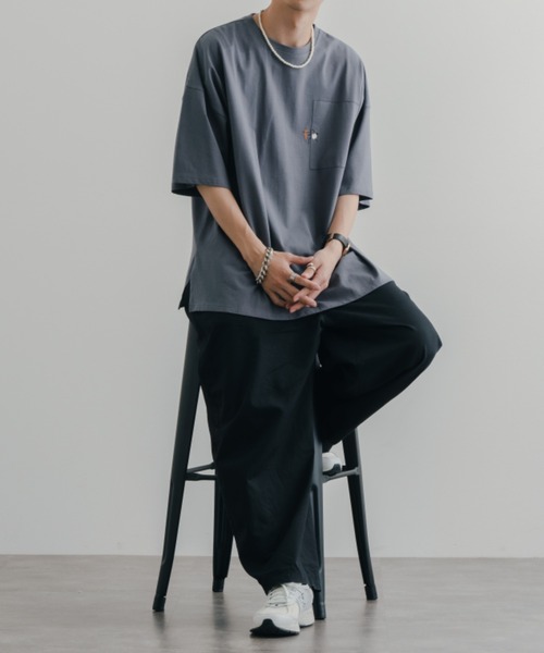 epnok(エプノック)の「サイドスリットepTシャツ(Tシャツ/カットソー・メンズ・ブラウン/オフホワイト/グレイッシュブルー・SMALL/MEDIUM/LARGE)」の14枚目の写真