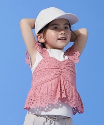 petit main | レースキャミドッキングTシャツ(Tシャツ/カットソー)