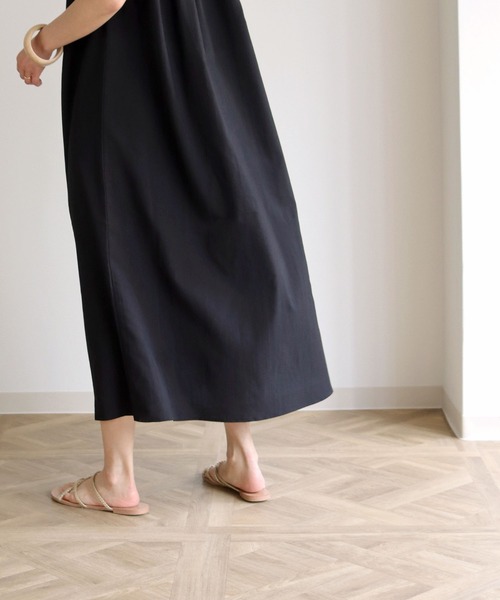 HER CLOSET(ハークローゼット)の「【shemoshelly】リネンライクギャザーシャツワンピース(ワンピース・レディース・アイボリー/ブラック/テラコッタ/ベージュ/ブルー・M)」の14枚目の写真