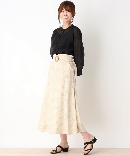 pink adobe（ピンクアドベ）の「◆【M-LL】シアーバンドカラーシャツ（シャツ/ブラウス・レディース・ブラック/イエロー/ライトパープル・40/38/42）」の11枚目の写真