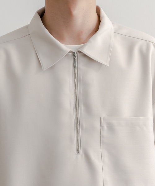 epnok ジャケットライクハーフスリーブシャツ EPNK】Jacket like half sleeve shirt / ジャケットライクハーフ