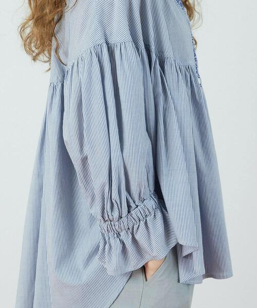 FRAPBOIS（フラボア）の「ストーバー ブラウス（シャツ/ブラウス・レディース・ブルー系その他/ブラック系その他・1/0）」の8枚目の写真